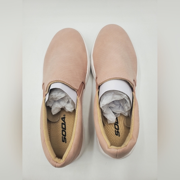 Soda Flat Women Shoes Slip On Loafers Casual Sneakers cobra pink - Picture 6 of 9